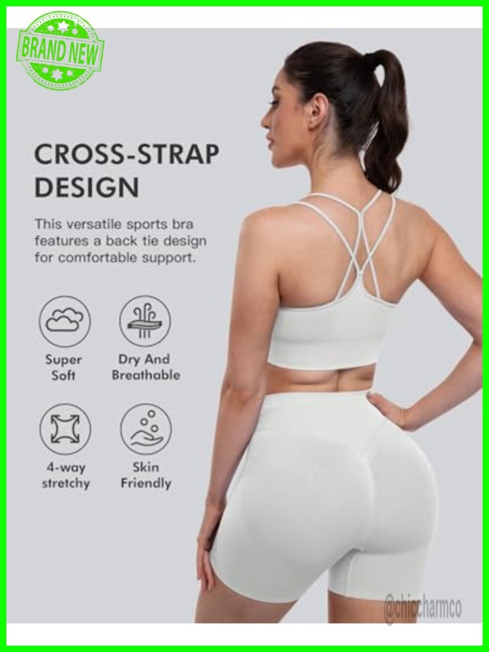 Padded Sports Bra 4-Pack High Support Criss-Cross Racerback Yoga Running